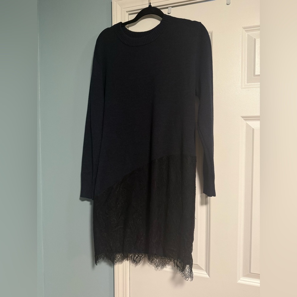 10 Items for $20: Thakoon Black Long Sleeve Dress with Lace Detail